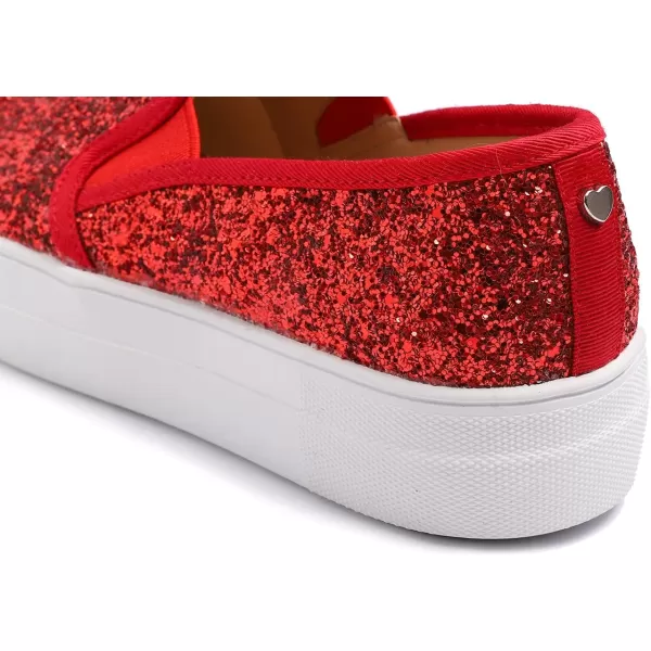 FEVERSOLE Women's Fashion Slip On Sneaker Casual Platform Loafers