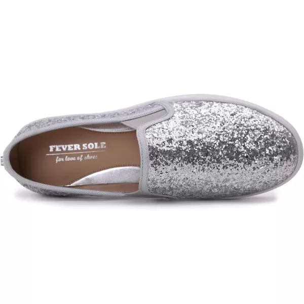 FEVERSOLE Women's Fashion Slip On Sneaker Casual Platform Loafers
