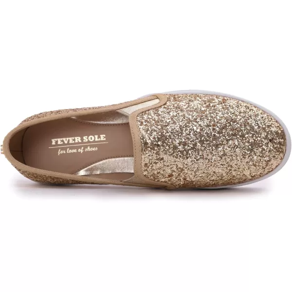 FEVERSOLE Women's Fashion Slip On Sneaker Casual Platform Loafers