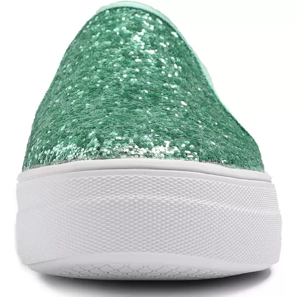 FEVERSOLE Women's Fashion Slip On Sneaker Casual Platform Loafers