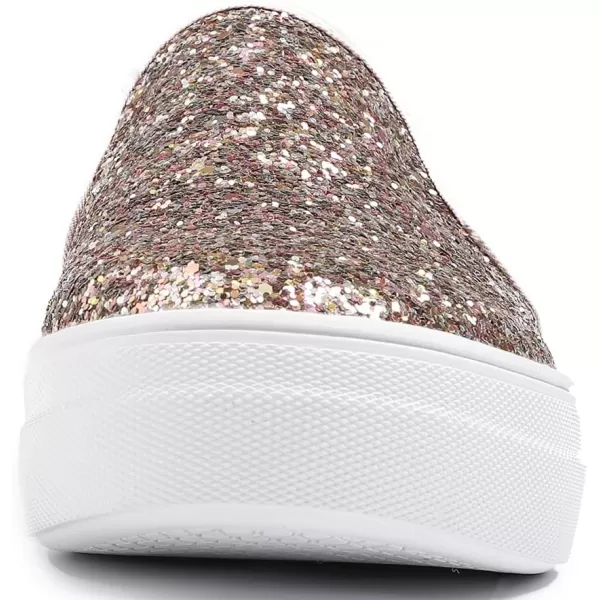 FEVERSOLE Women's Fashion Slip On Sneaker Casual Platform Loafers