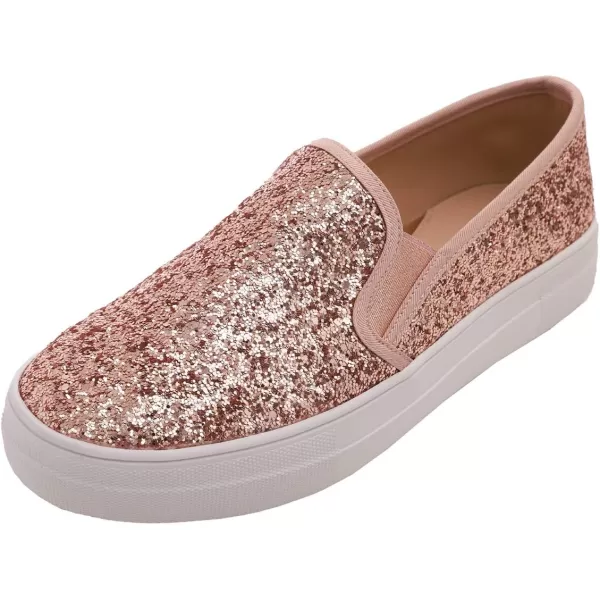 FEVERSOLE Women's Fashion Slip On Sneaker Casual Platform Loafers