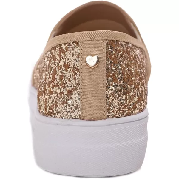 FEVERSOLE Women's Fashion Slip On Sneaker Casual Platform Loafers
