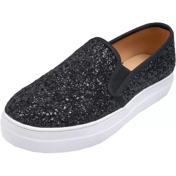 FEVERSOLE Women's Fashion Slip On Sneaker Casual Platform Loafers