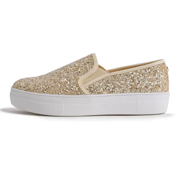 FEVERSOLE Women's Fashion Slip On Sneaker Casual Platform Loafers
