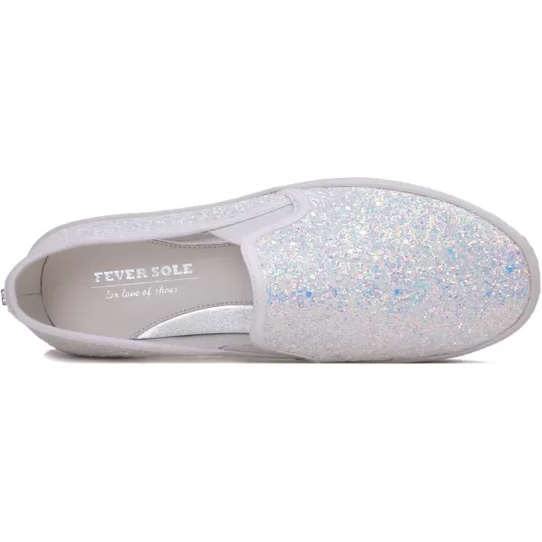 FEVERSOLE Women's Fashion Slip On Sneaker Casual Platform Loafers