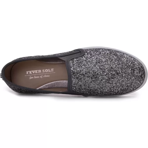 FEVERSOLE Women's Fashion Slip On Sneaker Casual Platform Loafers