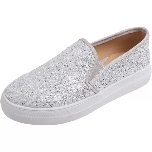 FEVERSOLE Women's Fashion Slip On Sneaker Casual Platform Loafers