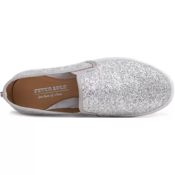 FEVERSOLE Women's Fashion Slip On Sneaker Casual Platform Loafers
