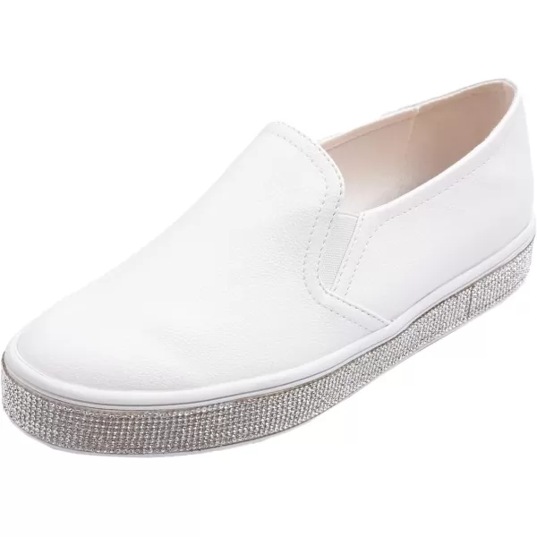 FEVERSOLE Women's Fashion Sparkle Platform Rhinestone Party Holiday Wedding Sneakers