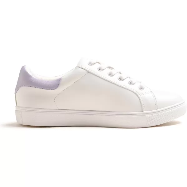 FEVERSOLE Women's Featured PU Leather Colorful Lace-Up Sneaker