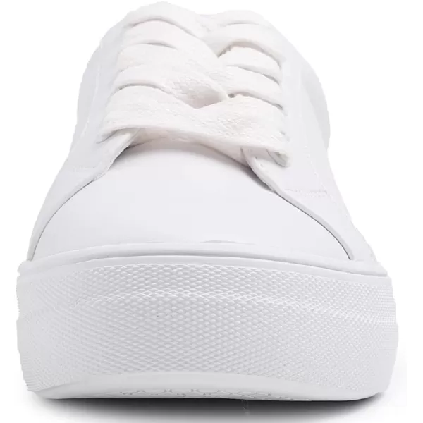 FEVERSOLE Women's Featured PU Leather Colorful Lace-Up Sneaker