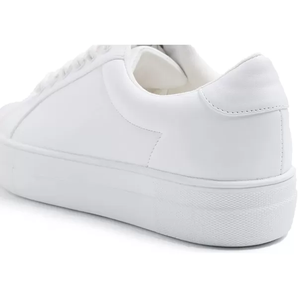 FEVERSOLE Women's Featured PU Leather Colorful Lace-Up Sneaker