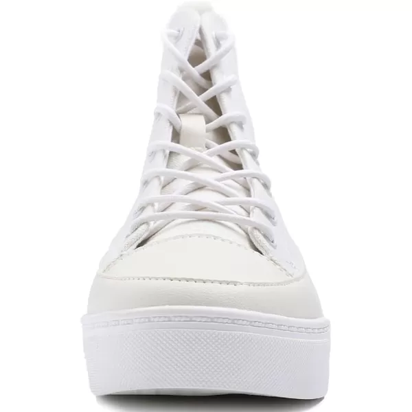 FEVERSOLE Women's Featured PU Leather Colorful Lace-Up Sneaker
