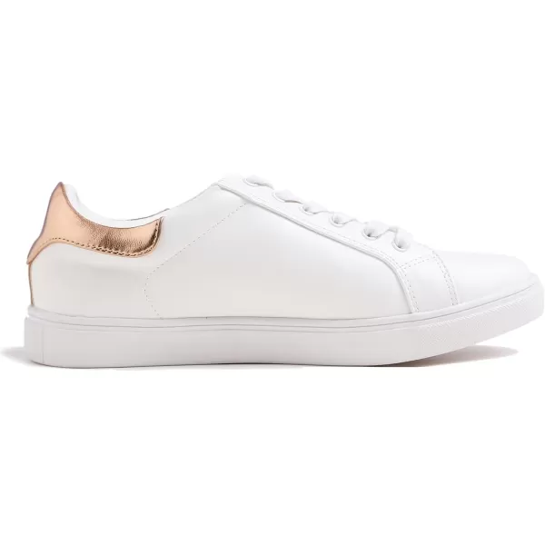 FEVERSOLE Women's Featured PU Leather Colorful Lace-Up Sneaker