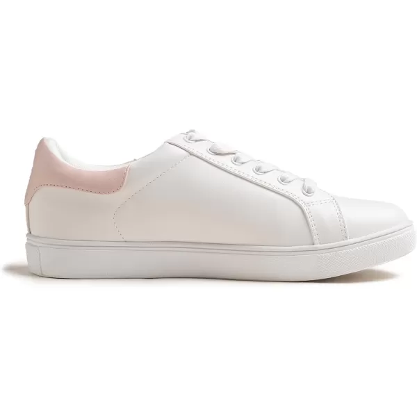 FEVERSOLE Women's Featured PU Leather Colorful Lace-Up Sneaker