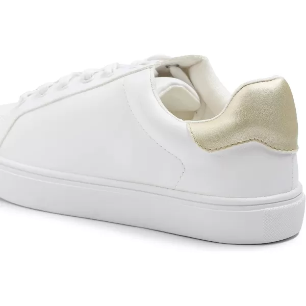 FEVERSOLE Women's Featured PU Leather Colorful Lace-Up Sneaker