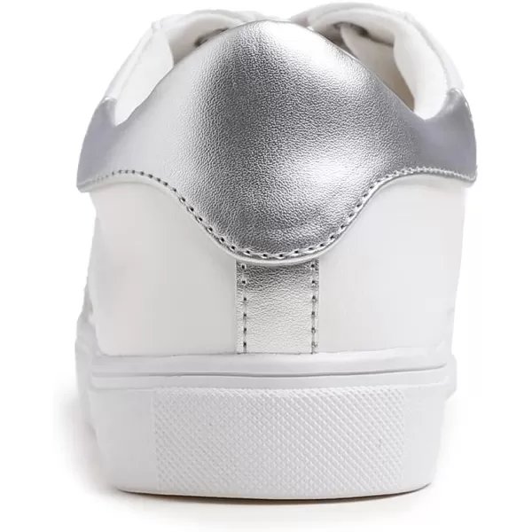 FEVERSOLE Women's Featured PU Leather Colorful Lace-Up Sneaker