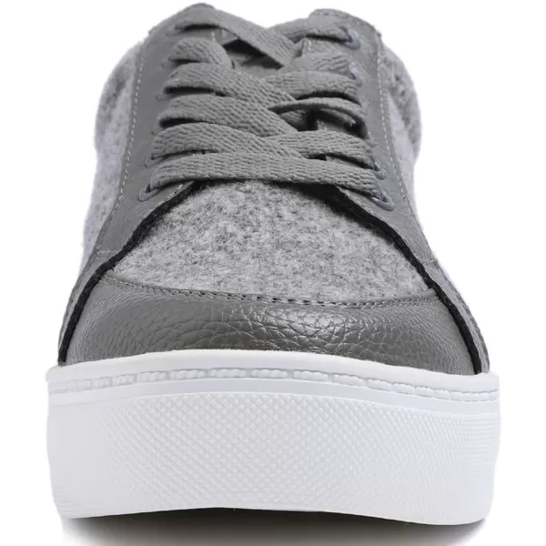 FEVERSOLE Women's Featured PU Leather Colorful Lace-Up Sneaker