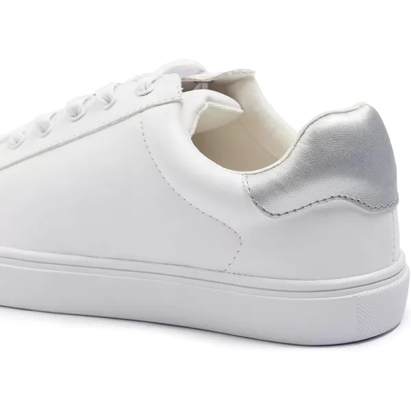FEVERSOLE Women's Featured PU Leather Colorful Lace-Up Sneaker