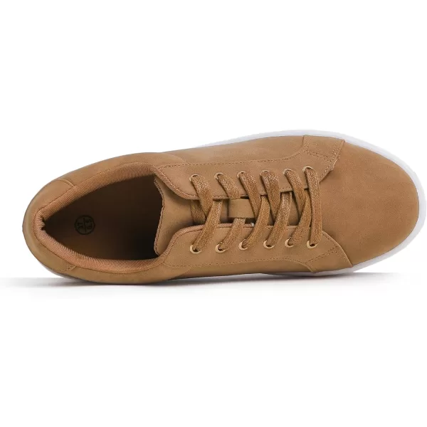 FEVERSOLE Women's Featured PU Leather Colorful Lace-Up Sneaker