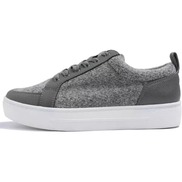 FEVERSOLE Women's Featured PU Leather Colorful Lace-Up Sneaker