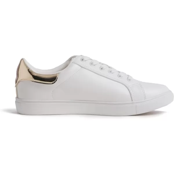 FEVERSOLE Women's Featured PU Leather Colorful Lace-Up Sneaker