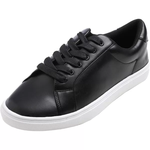 FEVERSOLE Women's Featured PU Leather Colorful Lace-Up Sneaker