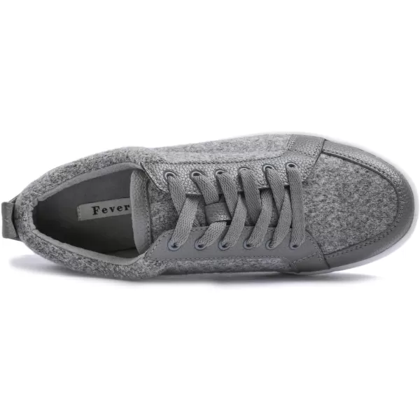 FEVERSOLE Women's Featured PU Leather Colorful Lace-Up Sneaker