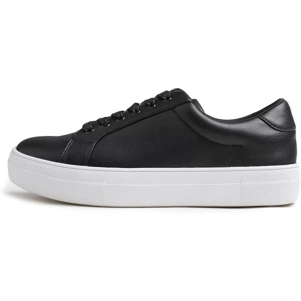 FEVERSOLE Women's Featured PU Leather Colorful Lace-Up Sneaker