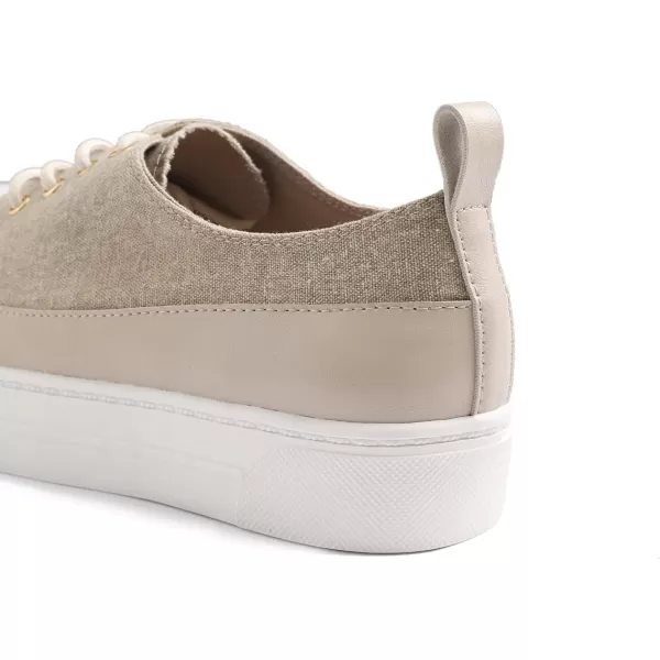 FEVERSOLE Women's Featured PU Leather Colorful Lace-Up Sneaker