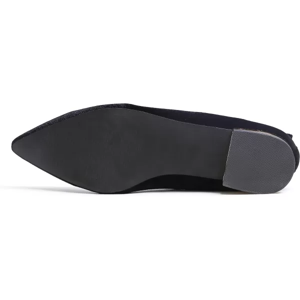 FEVERSOLE Women's Loafer Flat Pointed Deco Low Heel Fashion Slip On Dress Driving Office Shoes
