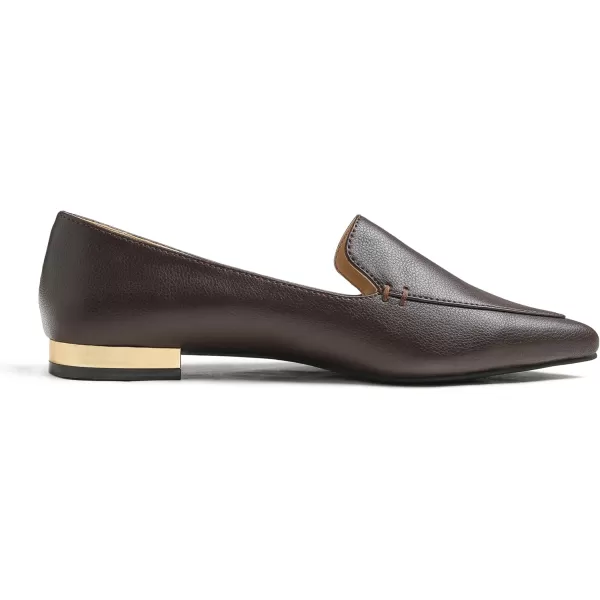 FEVERSOLE Women's Loafer Flat Pointed Deco Low Heel Fashion Slip On Dress Driving Office Shoes
