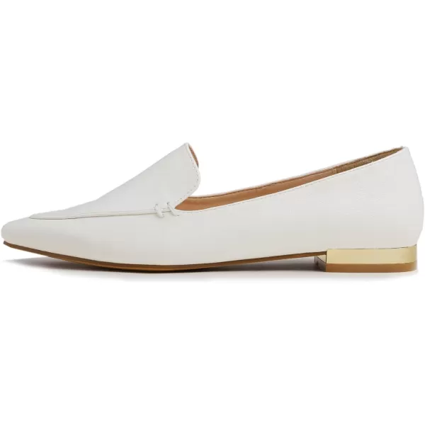 FEVERSOLE Women's Loafer Flat Pointed Deco Low Heel Fashion Slip On Dress Driving Office Shoes