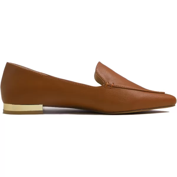FEVERSOLE Women's Loafer Flat Pointed Deco Low Heel Fashion Slip On Dress Driving Office Shoes