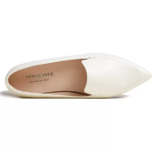 FEVERSOLE Women's Loafer Flat Pointed Deco Low Heel Fashion Slip On Dress Driving Office Shoes