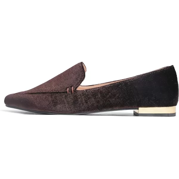 FEVERSOLE Women's Loafer Flat Pointed Deco Low Heel Fashion Slip On Dress Driving Office Shoes