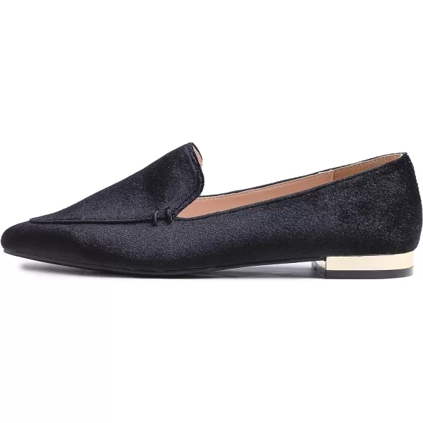 FEVERSOLE Women's Loafer Flat Pointed Deco Low Heel Fashion Slip On Dress Driving Office Shoes