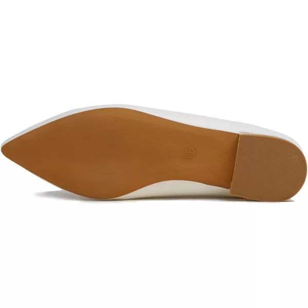FEVERSOLE Women's Loafer Flat Pointed Deco Low Heel Fashion Slip On Dress Driving Office Shoes