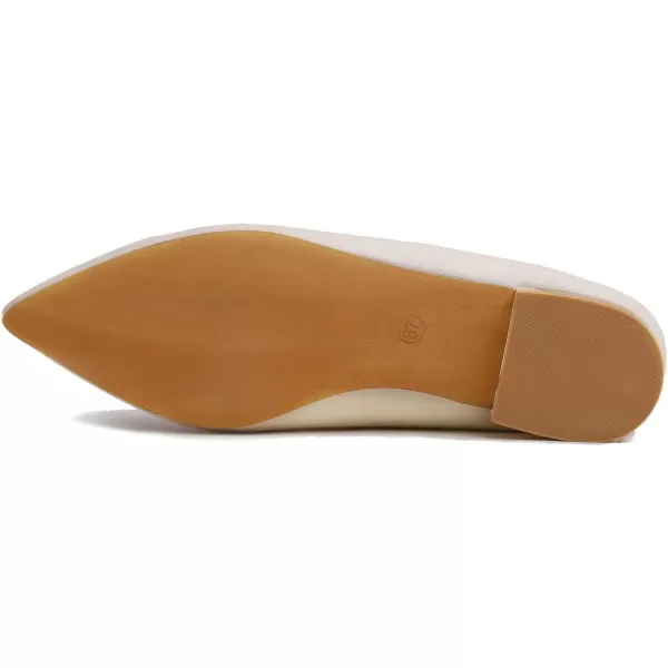 FEVERSOLE Women's Loafer Flat Pointed Deco Low Heel Fashion Slip On Dress Driving Office Shoes