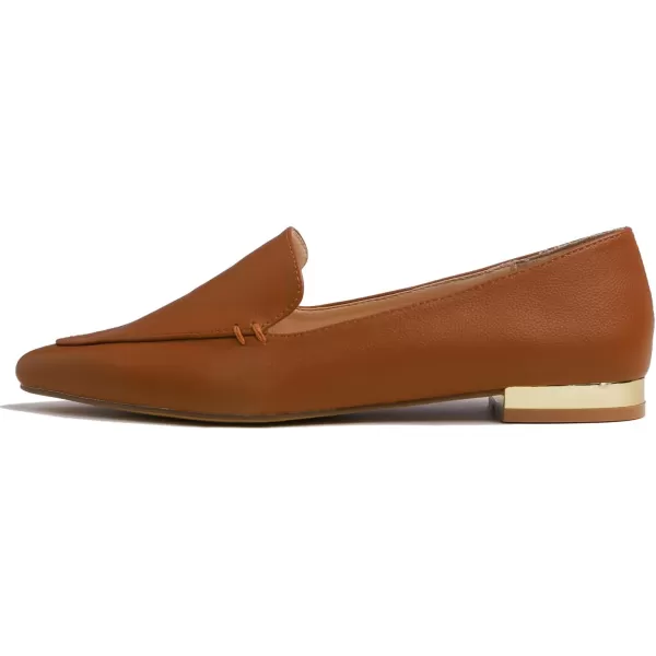FEVERSOLE Women's Loafer Flat Pointed Deco Low Heel Fashion Slip On Dress Driving Office Shoes