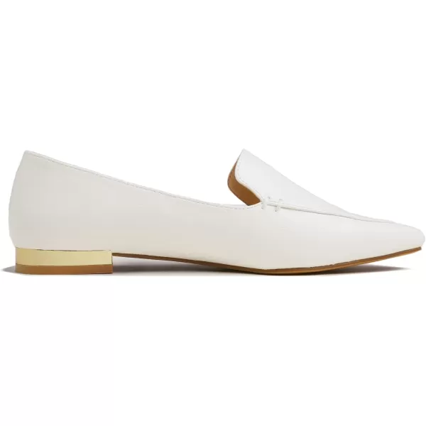 FEVERSOLE Women's Loafer Flat Pointed Deco Low Heel Fashion Slip On Dress Driving Office Shoes
