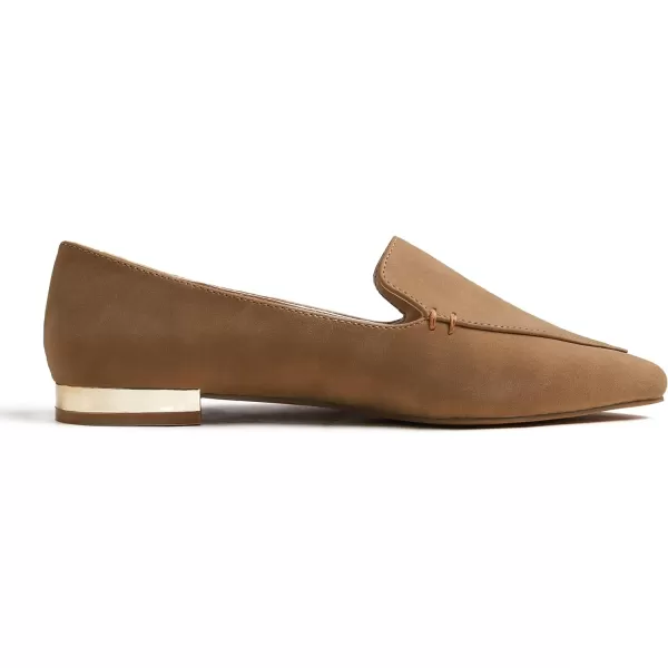 FEVERSOLE Women's Loafer Flat Pointed Deco Low Heel Fashion Slip On Dress Driving Office Shoes