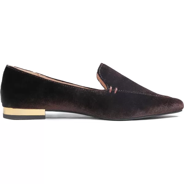 FEVERSOLE Women's Loafer Flat Pointed Deco Low Heel Fashion Slip On Dress Driving Office Shoes
