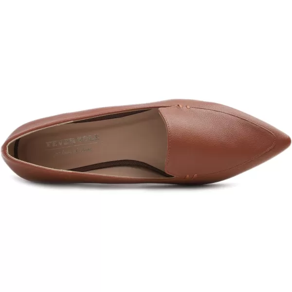 FEVERSOLE Women's Loafer Flat Pointed Fashion Slip On Comfort Driving Office Shoes