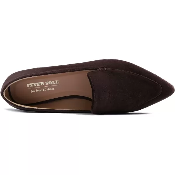 FEVERSOLE Women's Loafer Flat Pointed Fashion Slip On Comfort Driving Office Shoes