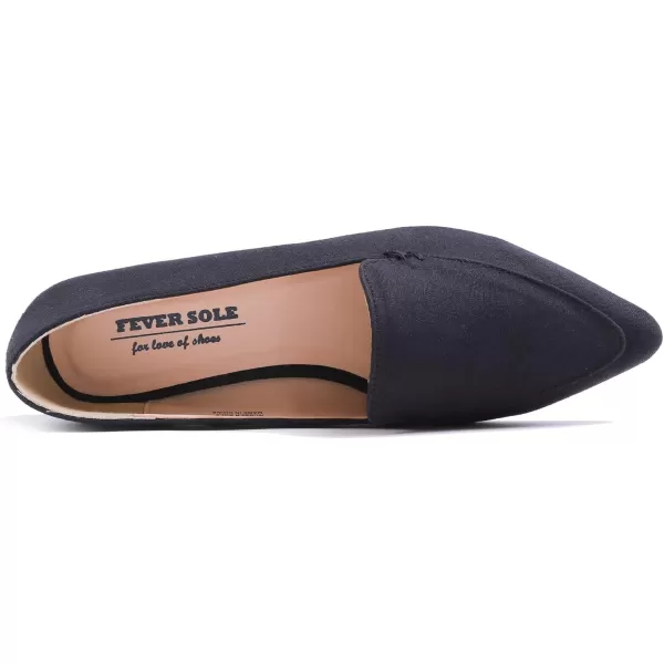 FEVERSOLE Women's Loafer Flat Pointed Fashion Slip On Comfort Driving Office Shoes
