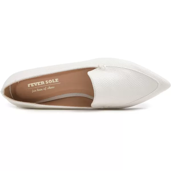 FEVERSOLE Women's Loafer Flat Pointed Fashion Slip On Comfort Driving Office Shoes
