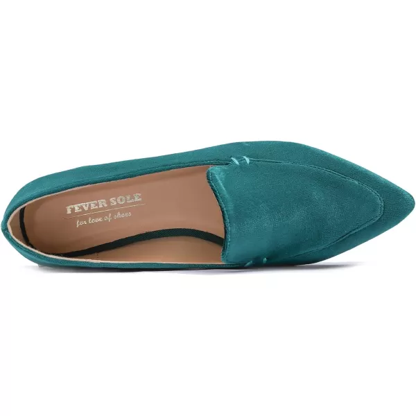FEVERSOLE Women's Loafer Flat Pointed Fashion Slip On Comfort Driving Office Shoes