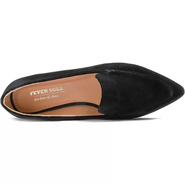 FEVERSOLE Women's Loafer Flat Pointed Fashion Slip On Comfort Driving Office Shoes